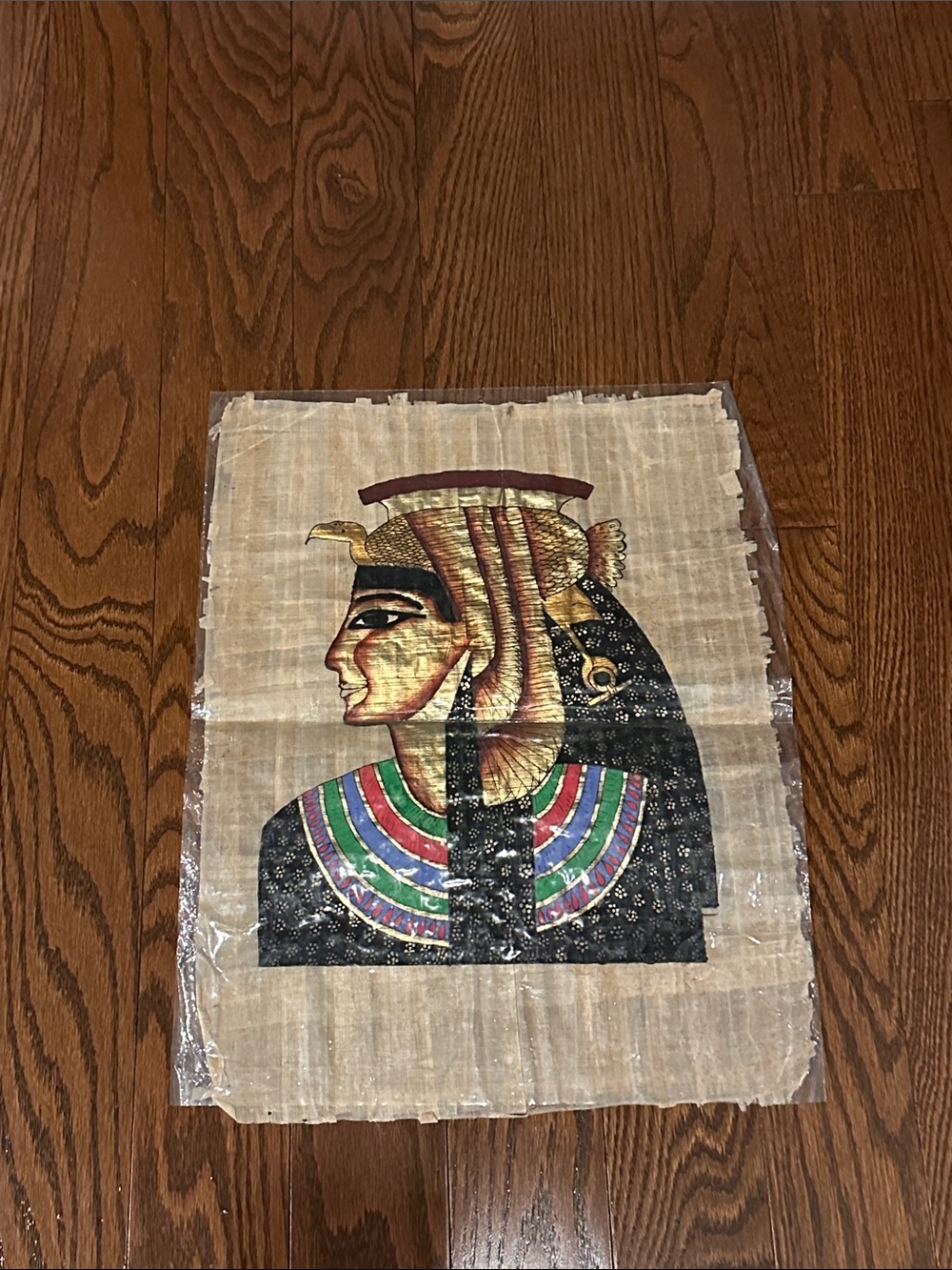 Egyptian Goddess Papyrus Art Wall Hanging - Multicolor